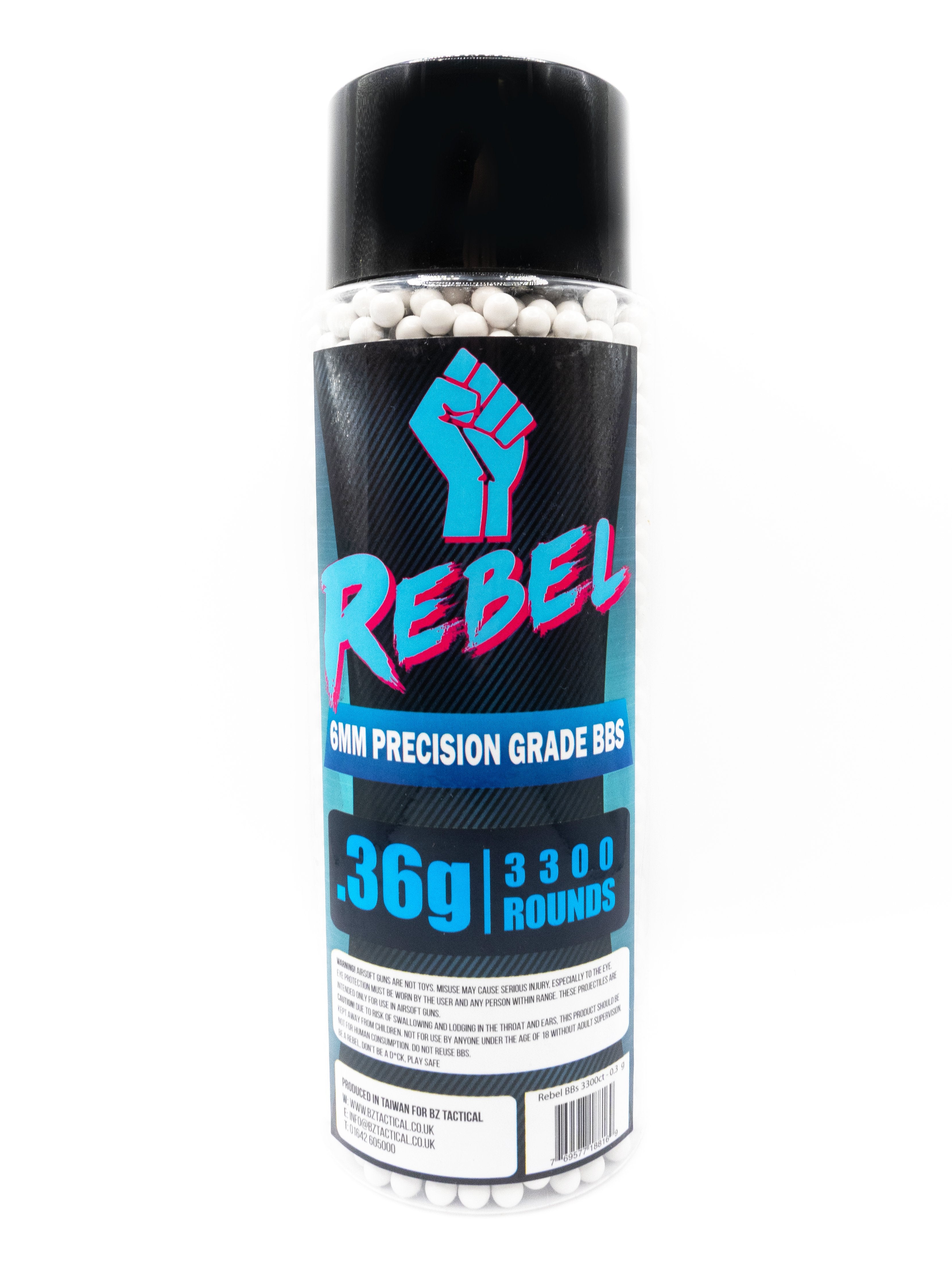 Rebel Precision 6mm BBs 3300ct Bottle - 0.36g (BIO)