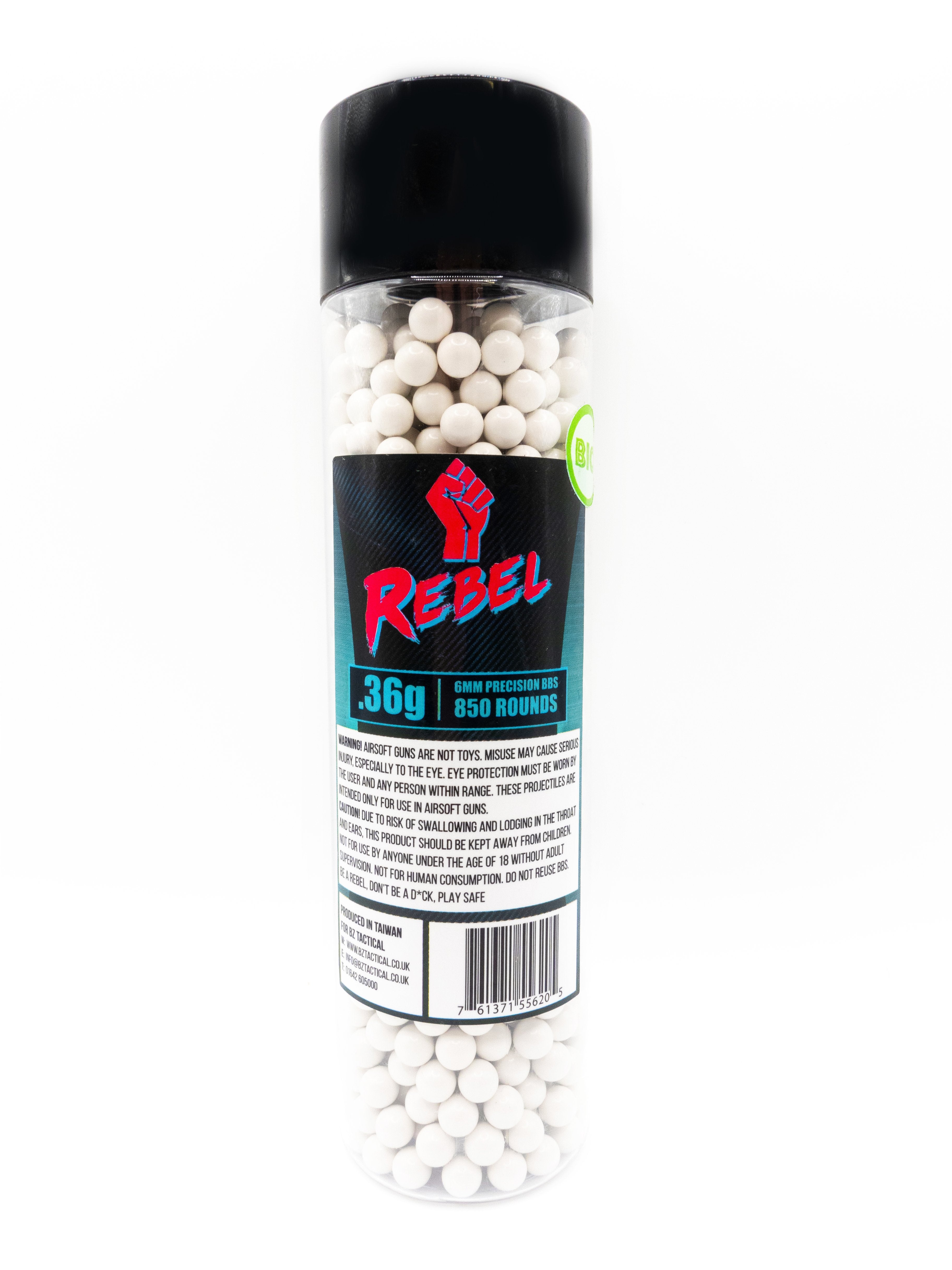 Rebel Precision Heavyweight BIO 6mm BBs 850pcs Bottle - 0.36g