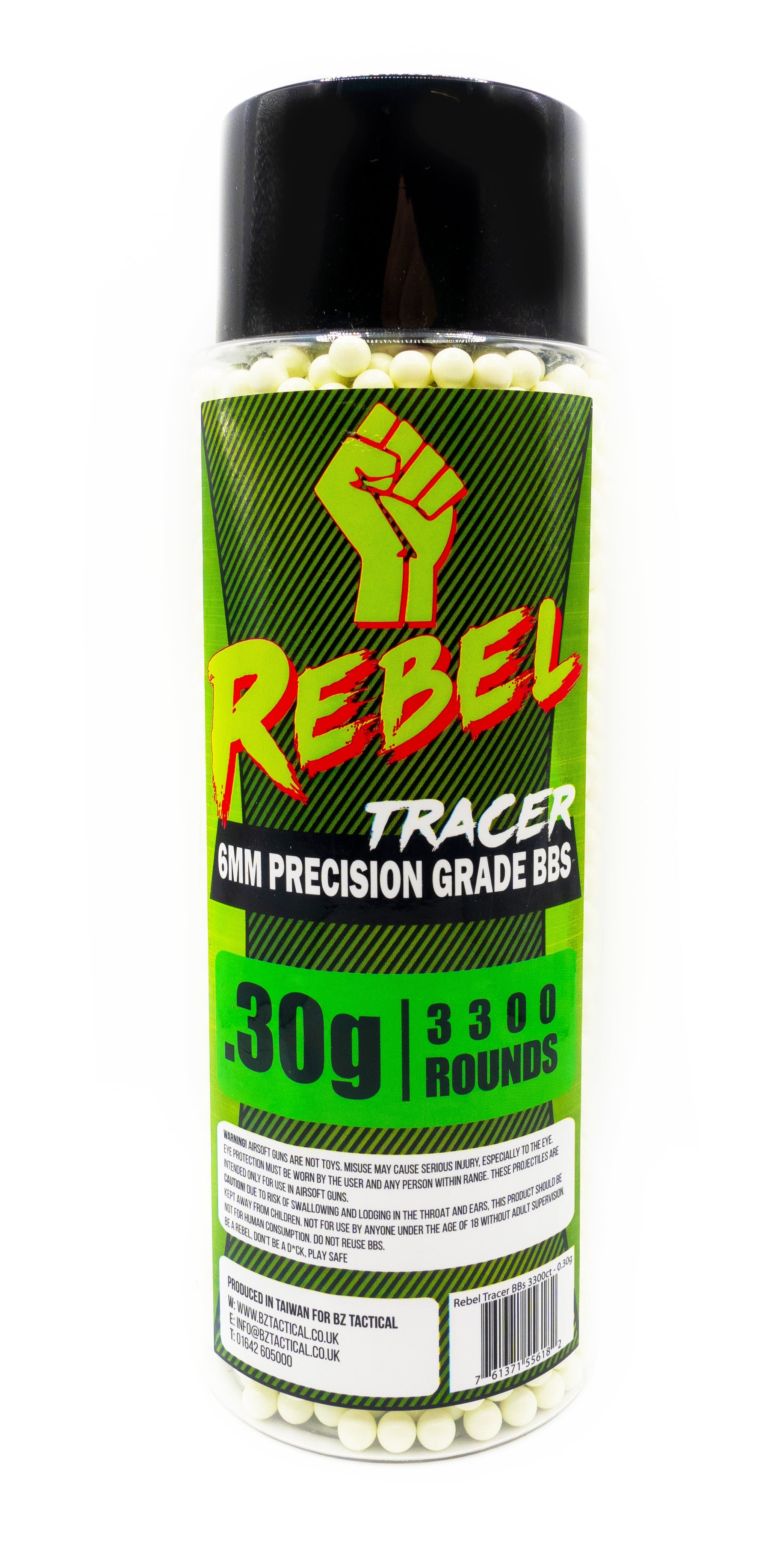 Rebel Precision 6mm Tracer BBs 3300ct Bottle - 0.3g