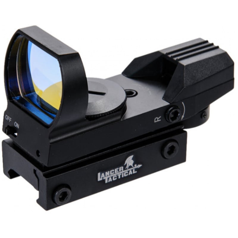 Lancer Tactical Red & Green Dot Reflex Sight with 4 Reticles (CA401B)