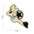 Fostex Pinup Girl Laying Embroided Fabric Patch