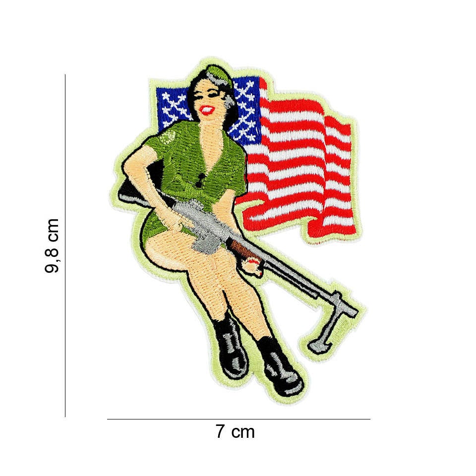 Fostex Pinup Girl BAR Embroided Fabric Patch
