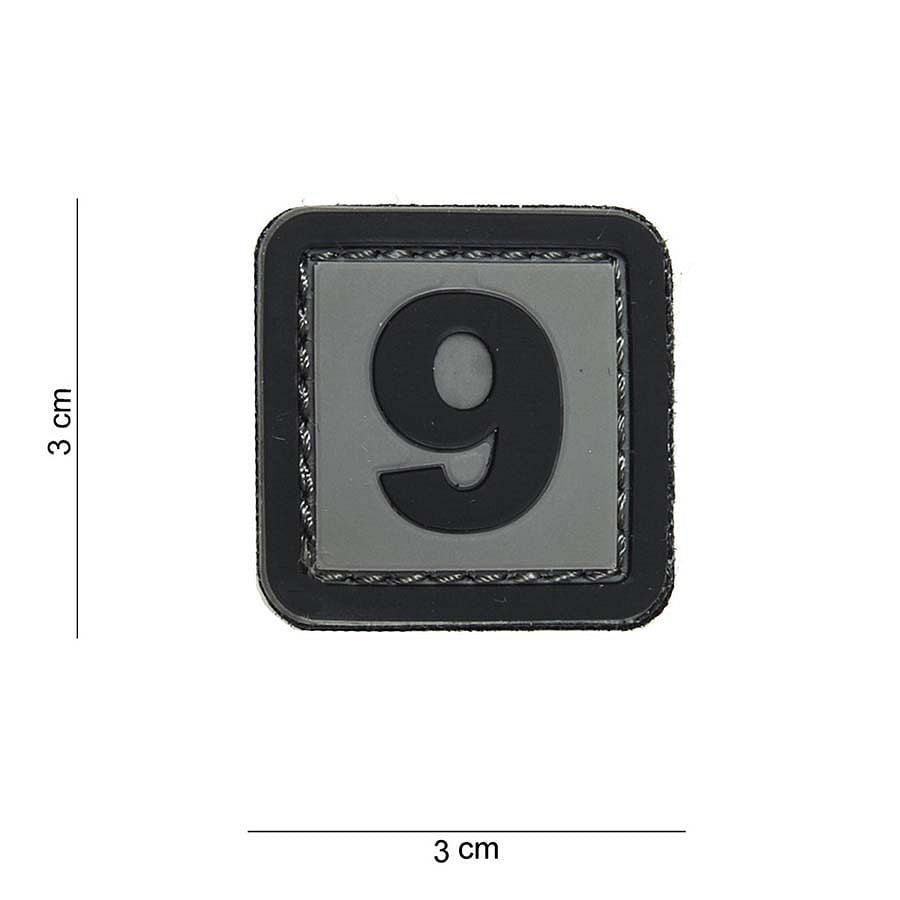 101 "9" Number 3D PVC Patch