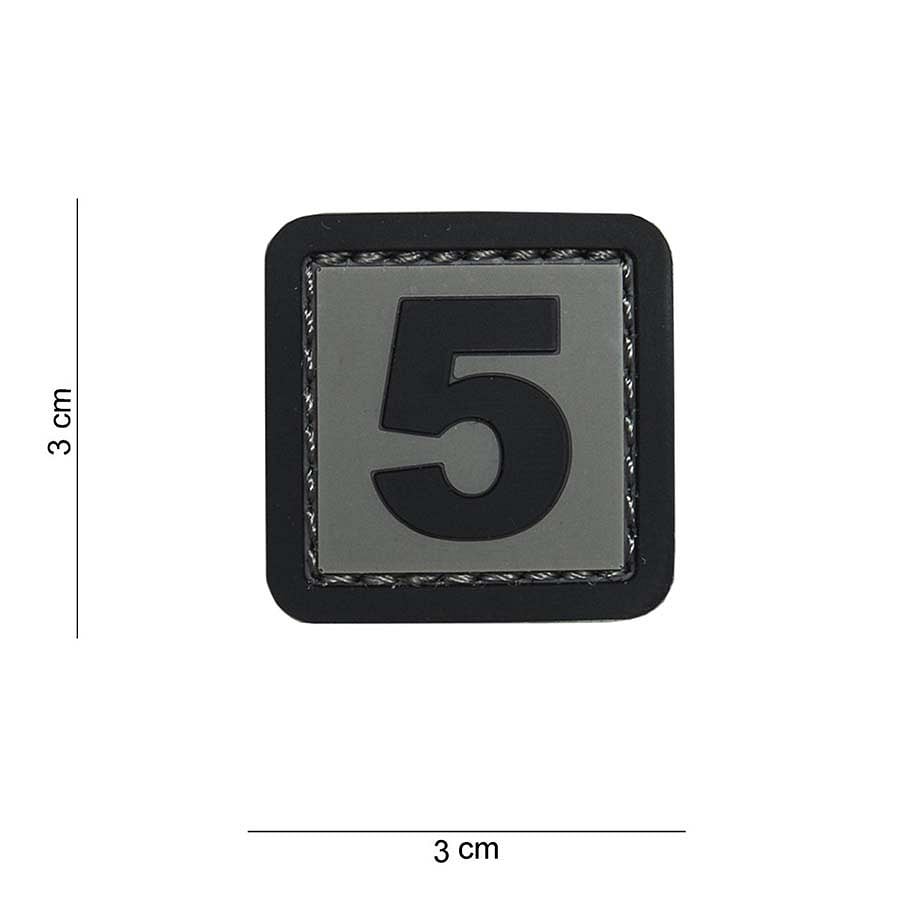 101 "5" Number 3D PVC Patch