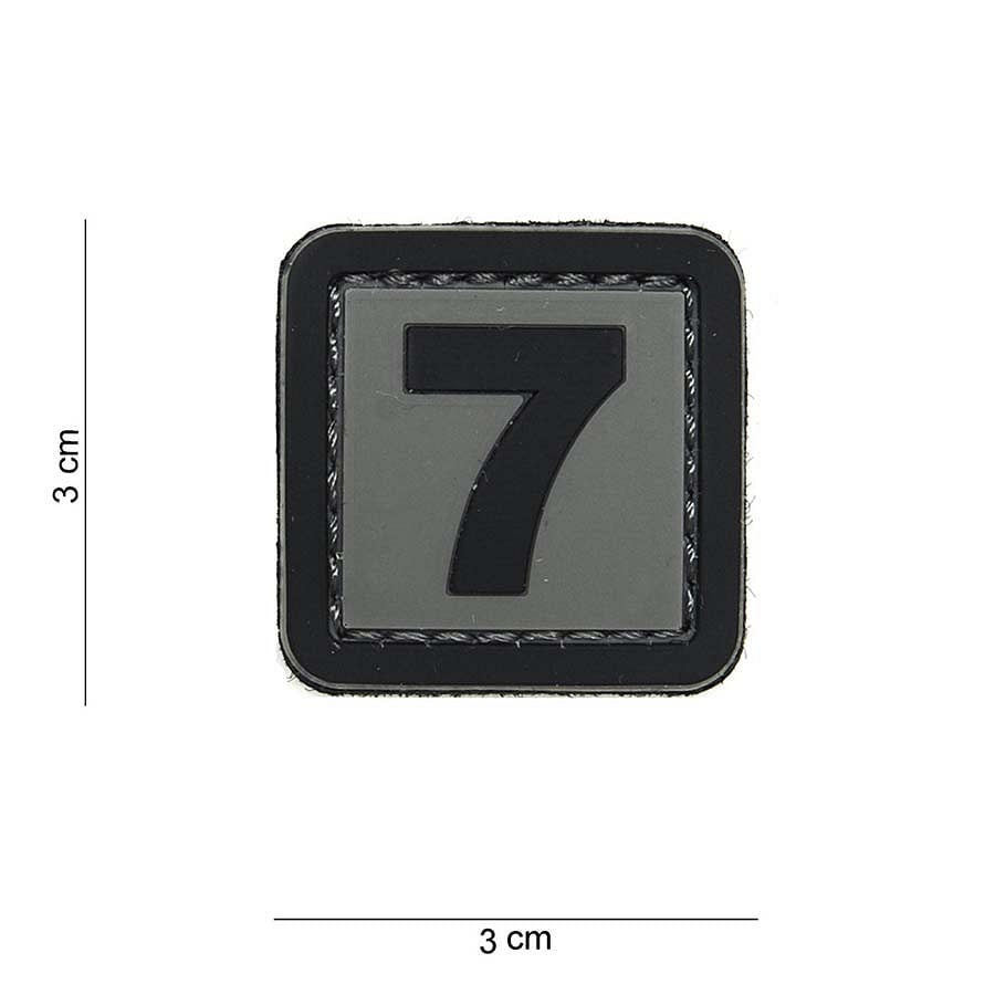 101 "7" Number 3D PVC Patch