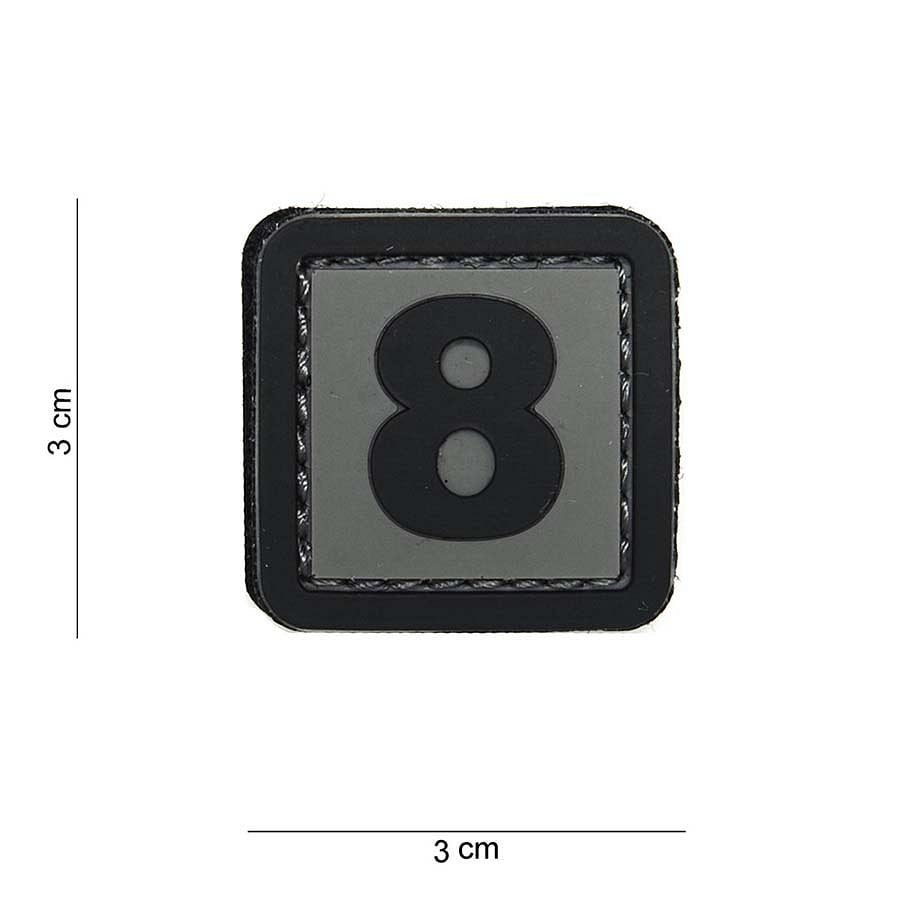 101 "8" Number 3D PVC Patch