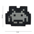101 Space Invade 3D PVC Patch - Grey/Black