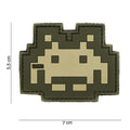 101 Space Invade 3D PVC Patch - Sand/Green