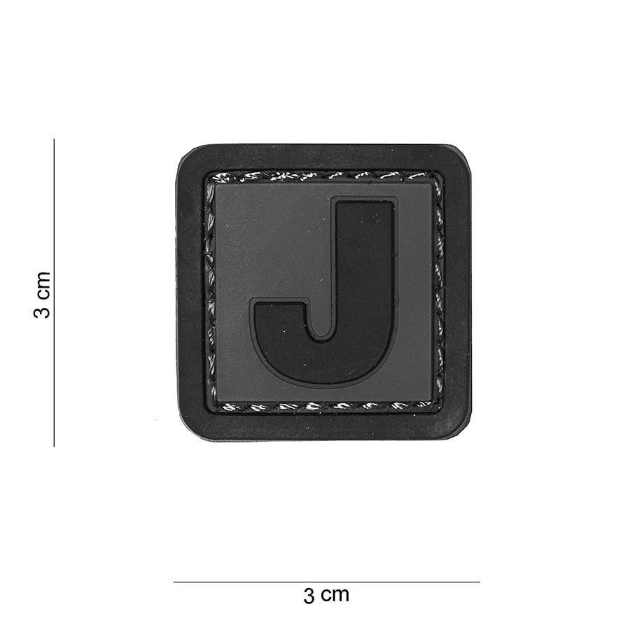 101 "J" Letter 3D PVC Patch