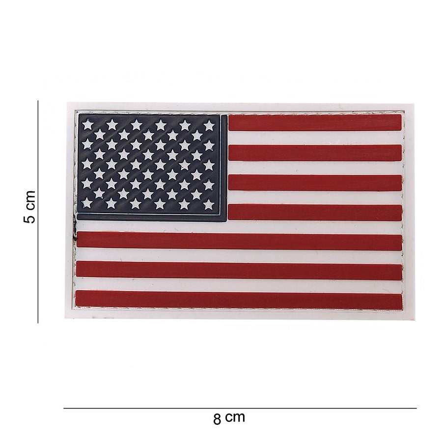 101 USA Stars & Stripes 3D PVC Patch - Red, White & Blue
