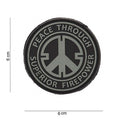 101 Peace Through Superior Fire Power 3D PVC Patch - Grey/Black