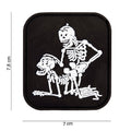 101 Two Skeleton 3D PVC Patch - Black