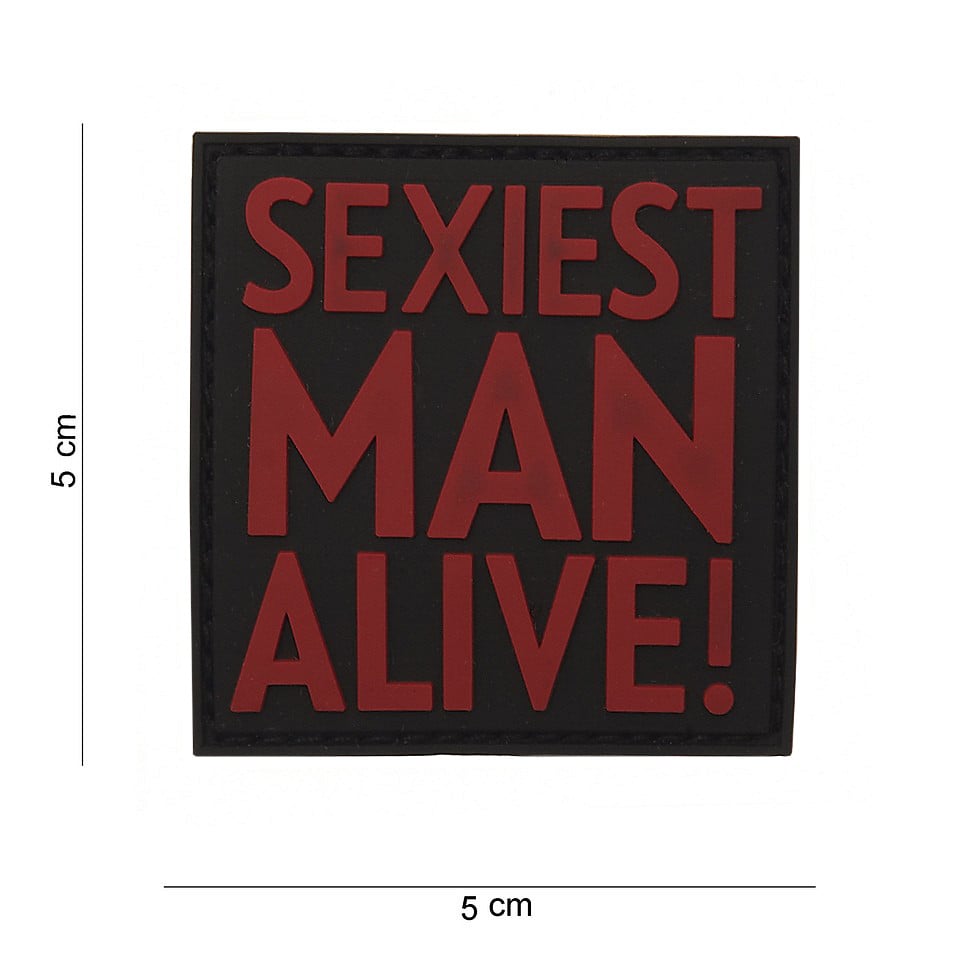 101 Sexiest Man Alive 3D PVC Patch - Red