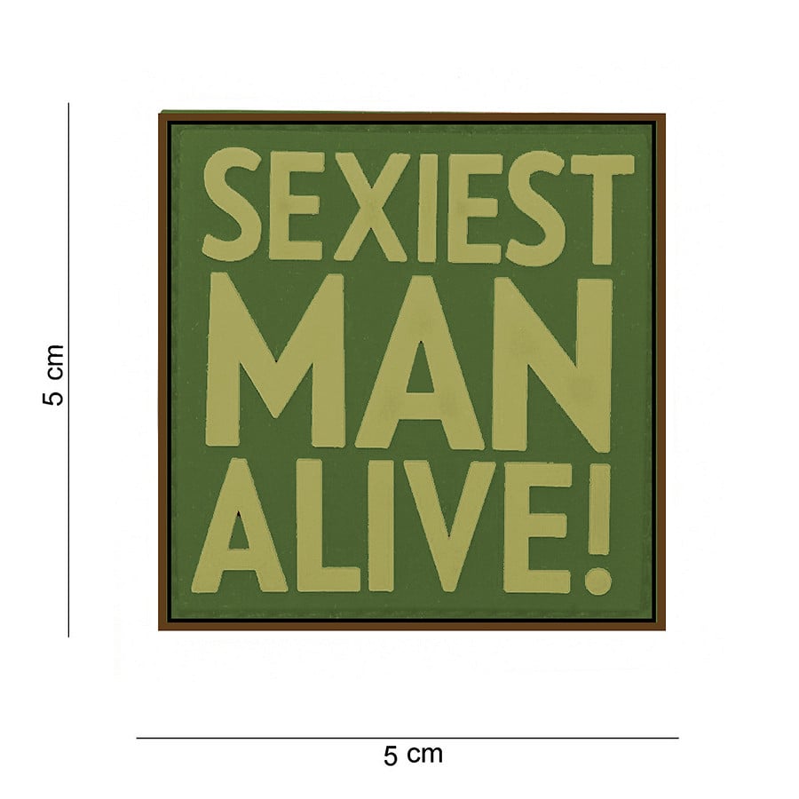 101 Sexiest Man Alive 3D PVC Patch - Olive/Tan