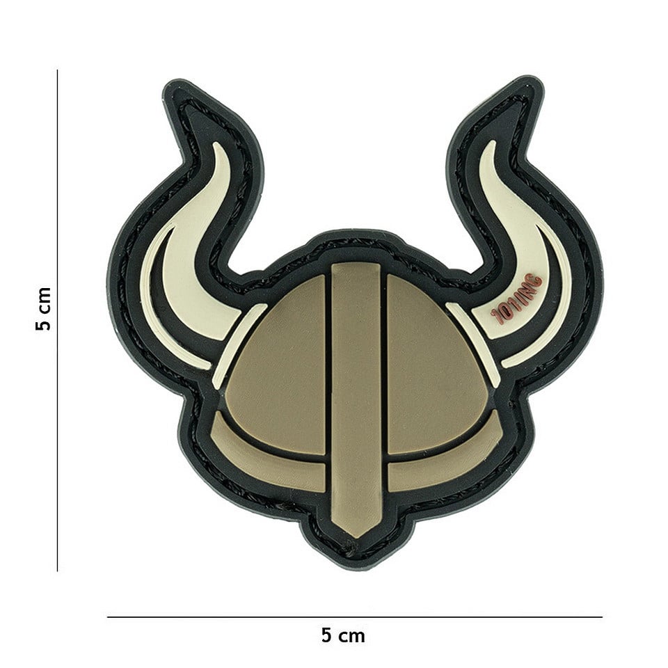 101 Viking Helmet 3D PVC Patch - Green/Black