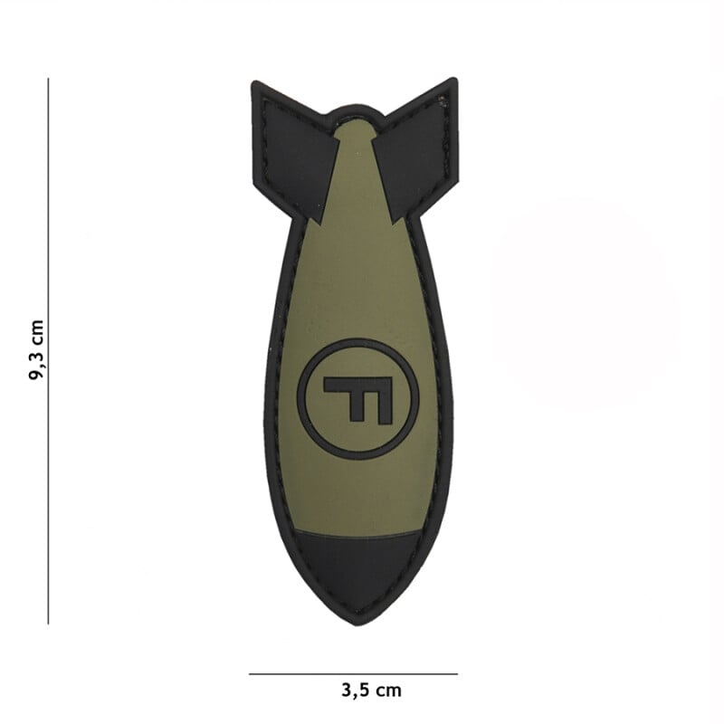 101 F. Bomb PVC 3D Patch - Green