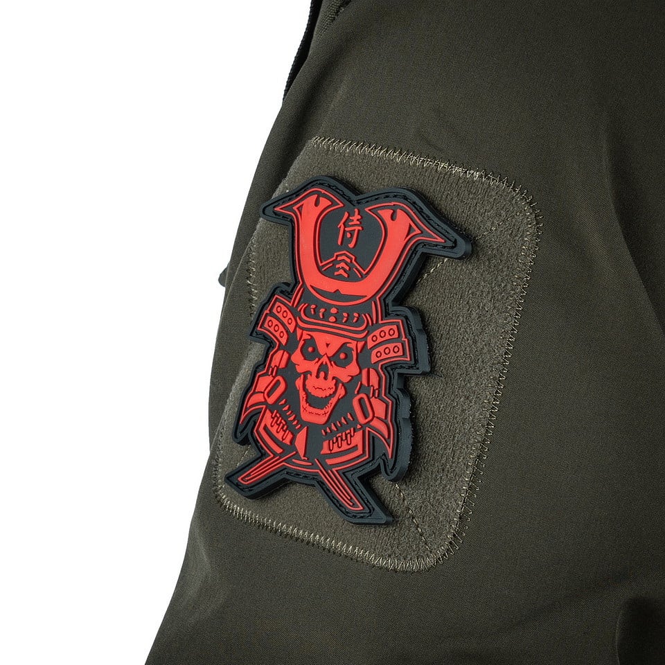 101 Samurai Skull 3D PVC Patch - Red