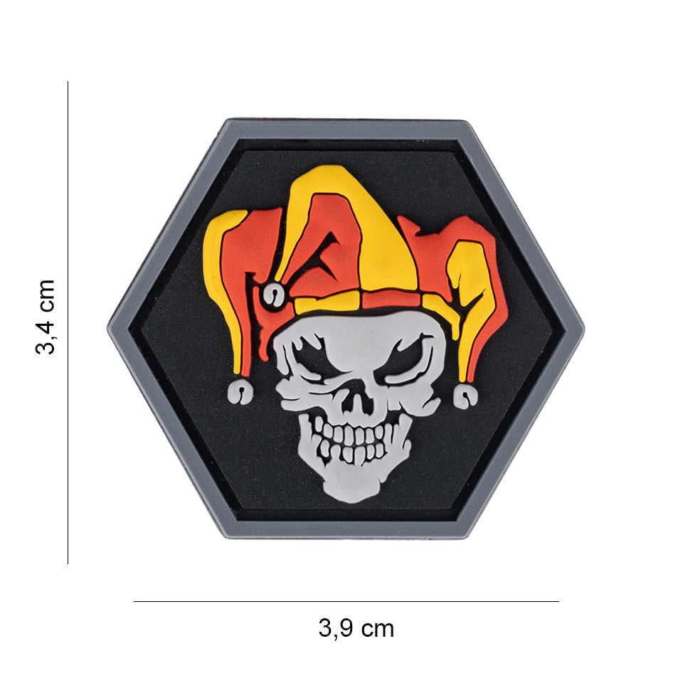 101 Joker Skull Hexagon 3D PVC Patch