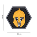 101 Spartan Skull Hexagon 3D PVC Patch