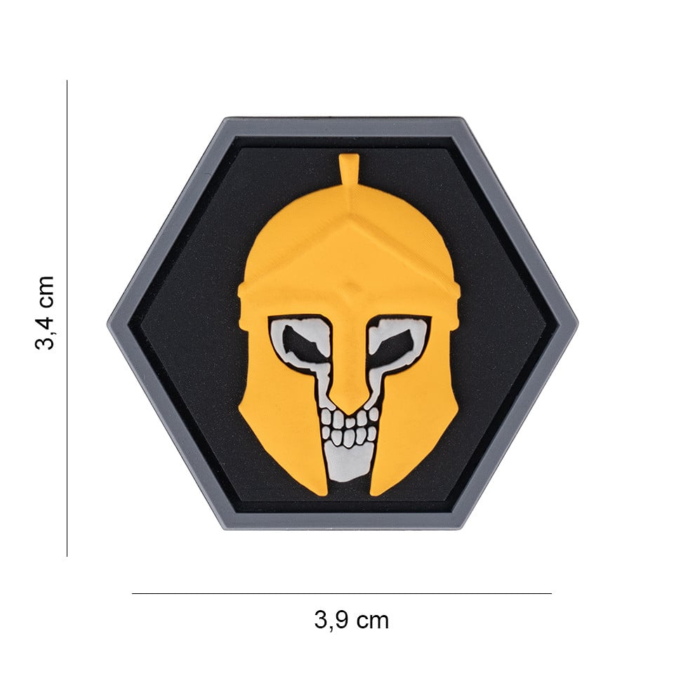 101 Spartan Skull Hexagon 3D PVC Patch