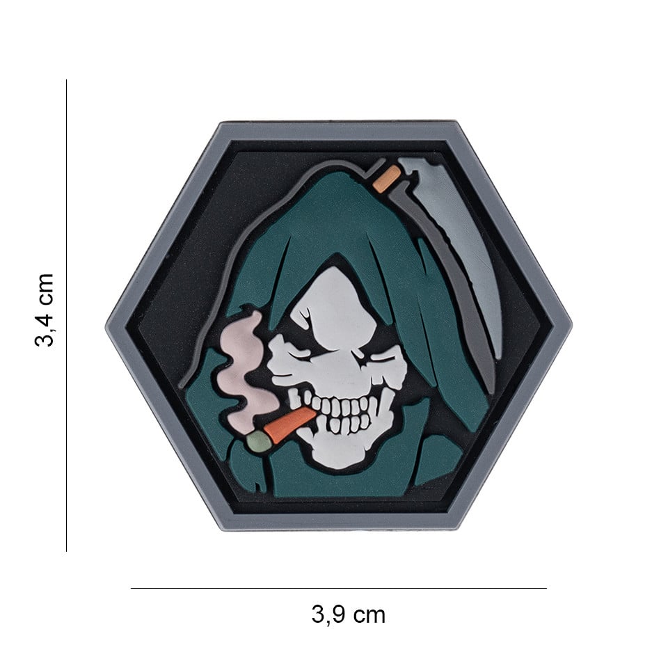 101 Grim Reaper Hexagon 3D PVC Patch
