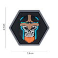 101 Viking Skull Hexagon 3D PVC Patch
