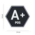 101 Blood Type A+ Hexagon 3D PVC Patch