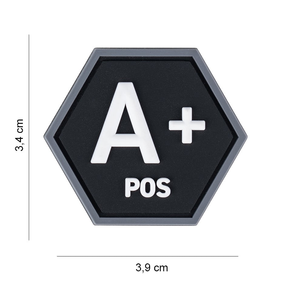101 Blood Type A+ Hexagon 3D PVC Patch