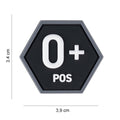 101 Blood Type O+ Hexagon 3D PVC Patch
