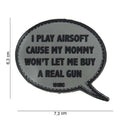 101 I Play Airsoft 3D PVC Patch - Grey
