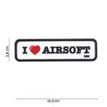 101 I Love Airsoft 3D PVC Patch - White