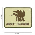 101 Airsoft Teamwork 3D PVC Patch - Sand