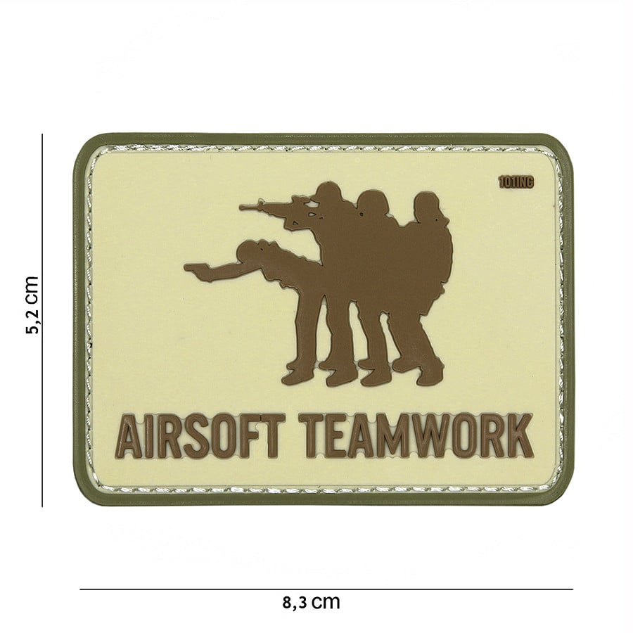 101 Airsoft Teamwork 3D PVC Patch - Sand