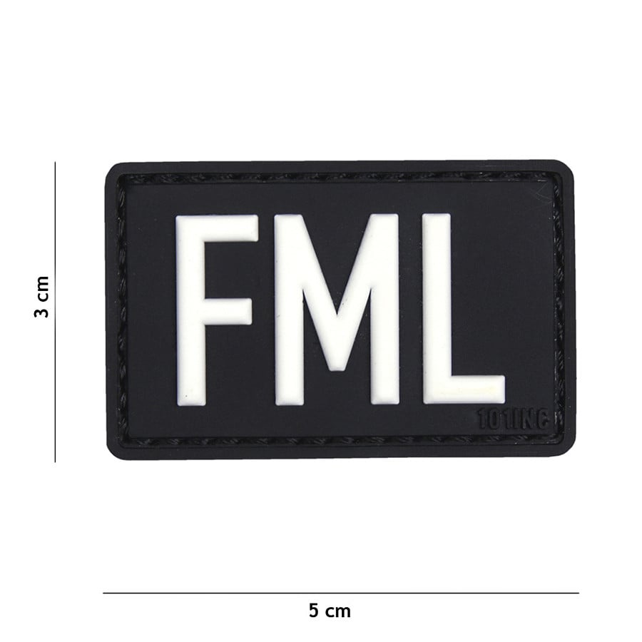 101 FML 3D PVC Patch - Black