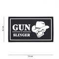 101 Gun Slinger Skull Cowboy 3D PVC Patch