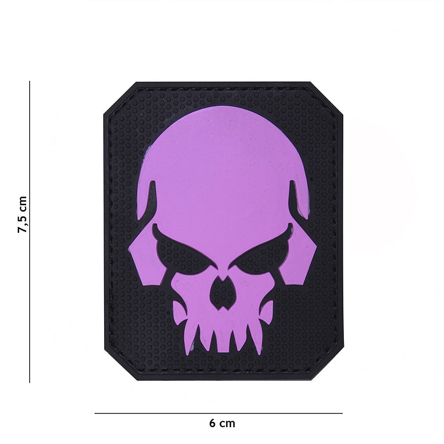 101 Pirate Skull 3D PVC Patch - Pink