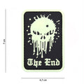 101 Skull The End 3D PVC Patch - Glow in the Dark