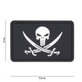 101 Punisher Pirate Flag 3D PVC Patch - Black