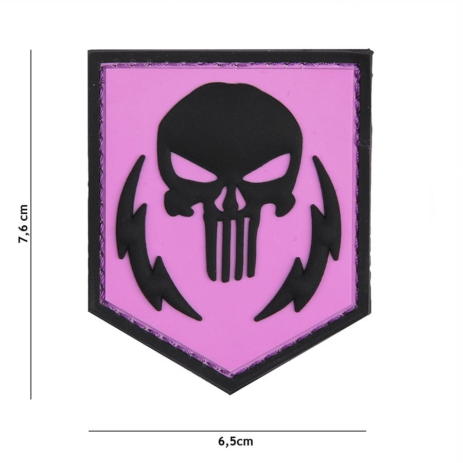 101 Punisher Thunder Strokes 3D PVC Patch - Pink