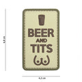 101 Beer & Tits 3D PVC Patch - Tan