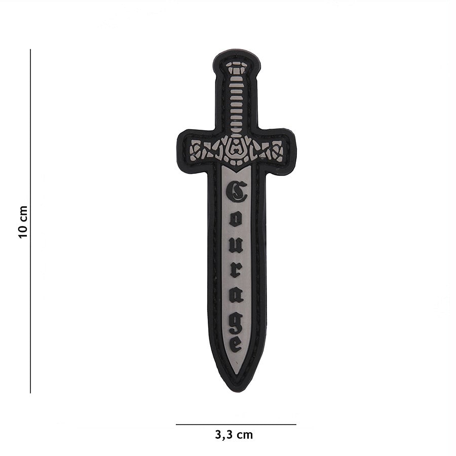 101 Courage Sword 3D PVC Patch
