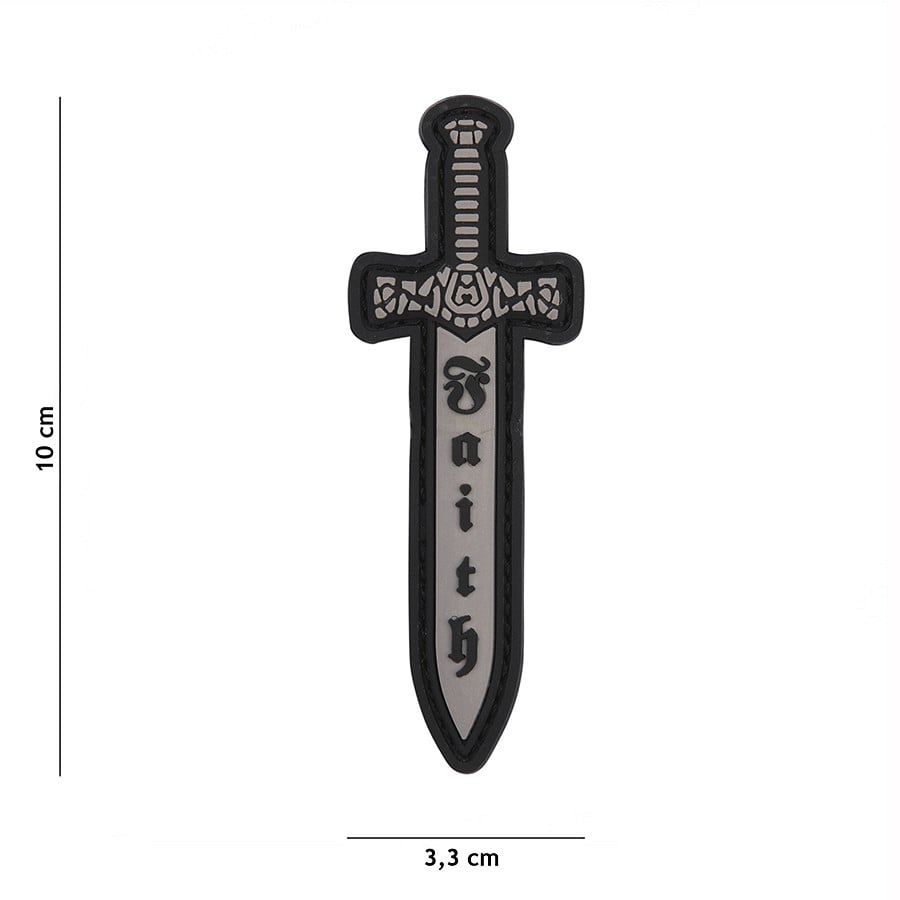 101 Faith Sword 3D PVC Patch
