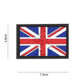 101 UK Flag with Map Contour 3D PVC Patch