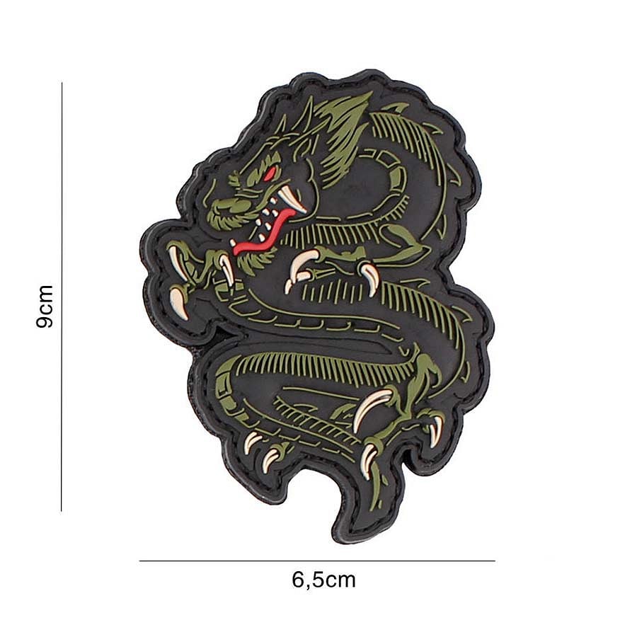101 Dragon 3D PVC Patch - Green