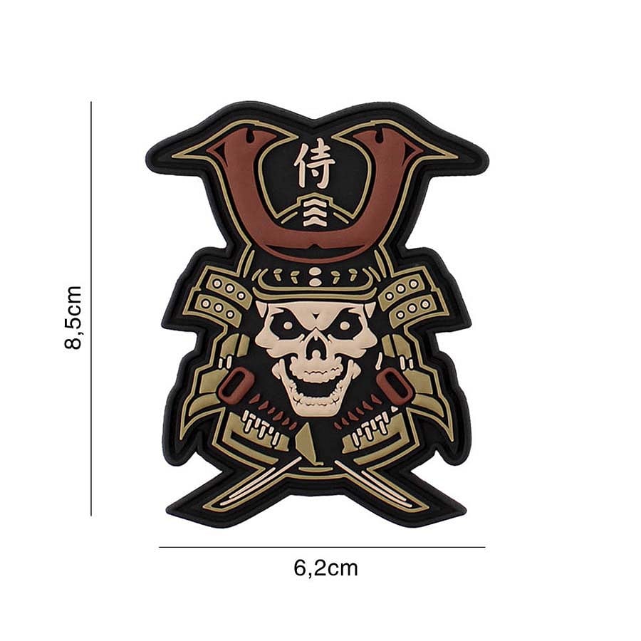 101 Samurai Skull 3D PVC Patch