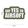 101 Say Yes to Airsoft 3D PVC Patch - Olive