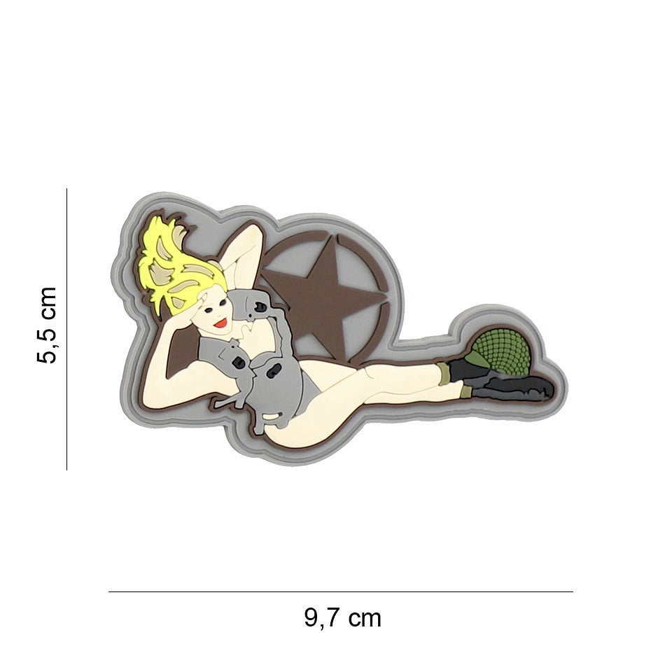 101 Pinup Girl Laying 3D PVC Patch