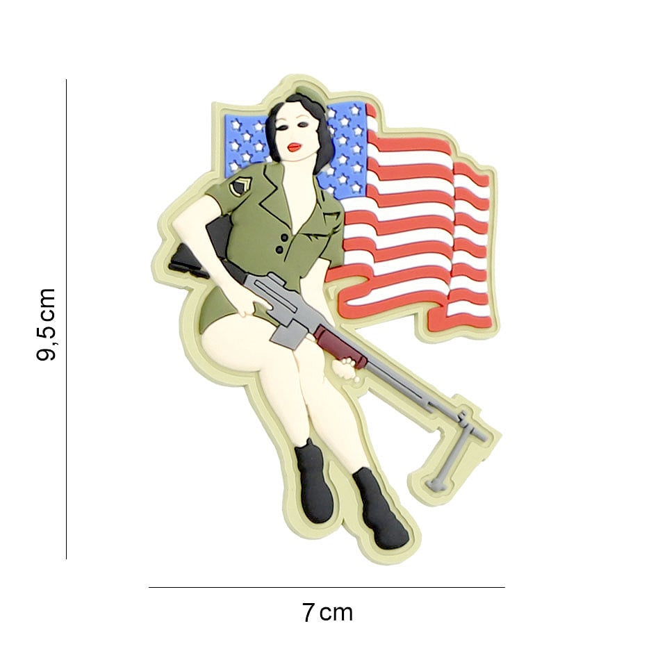 101 Pinup Girl USA 3D PVC Patch