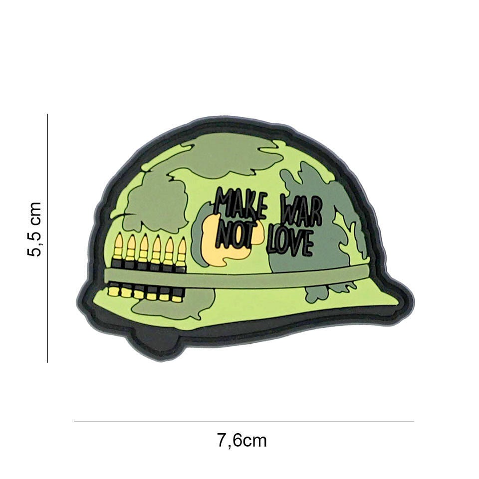 101 Make War, Not Love Helmet 3D PVC Patch