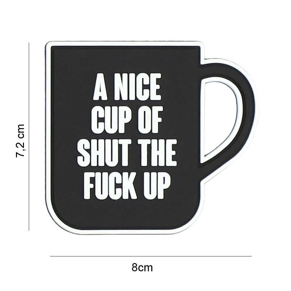 101 A Nice Cup 3D PVC Patch - Black